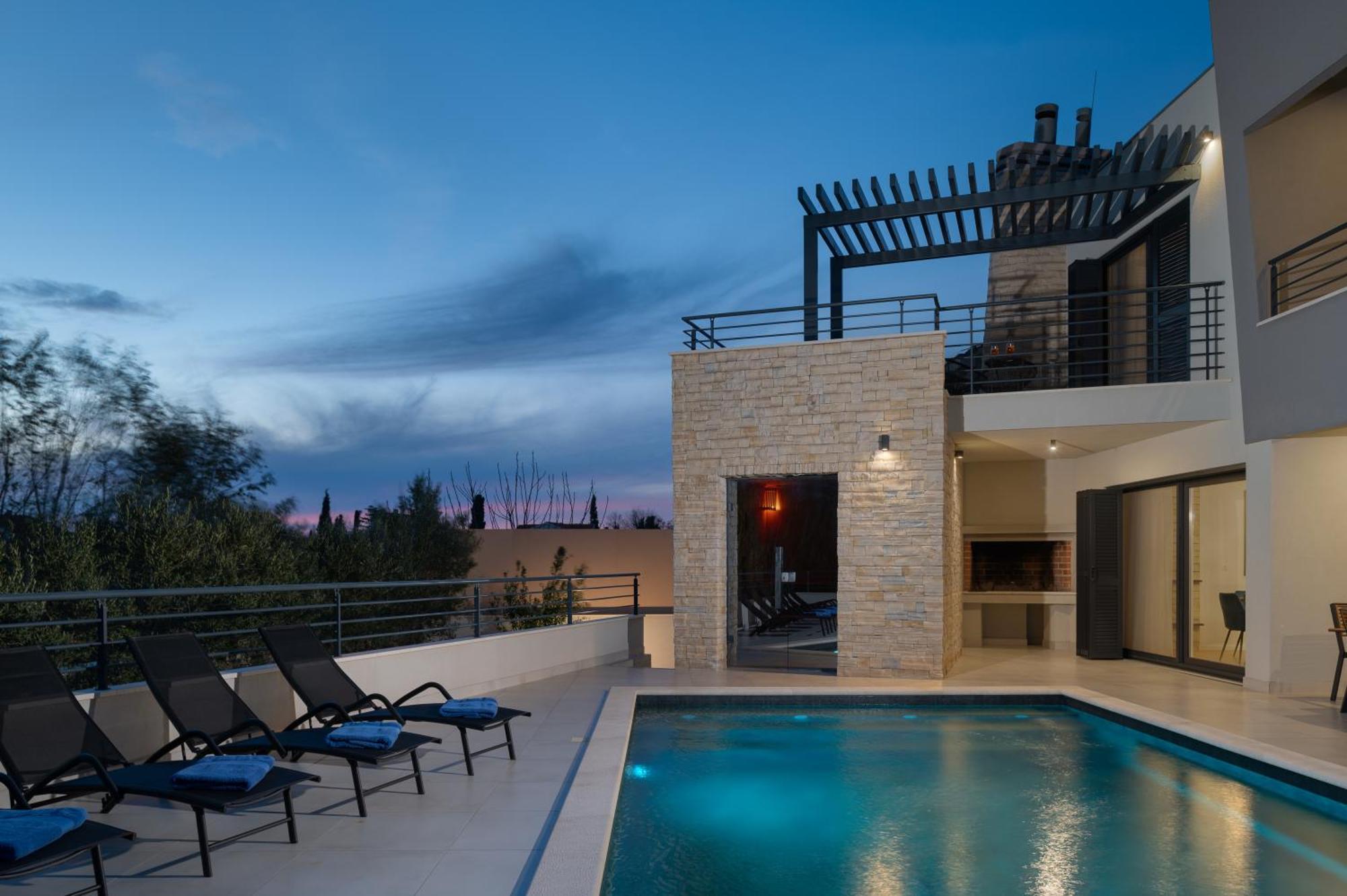 Villa Roca With Heated Pool And Sauna Privlaka  Eksteriør billede