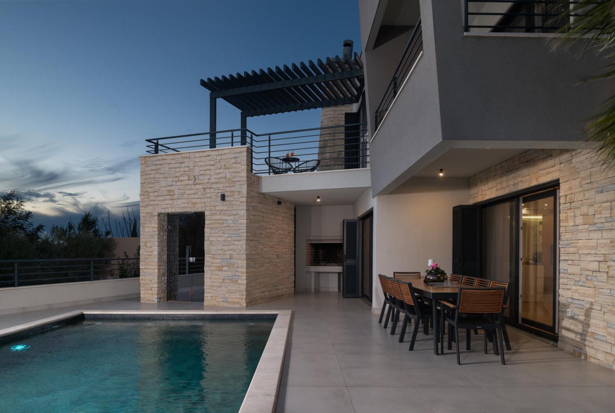 Villa Roca With Heated Pool And Sauna Privlaka  Eksteriør billede